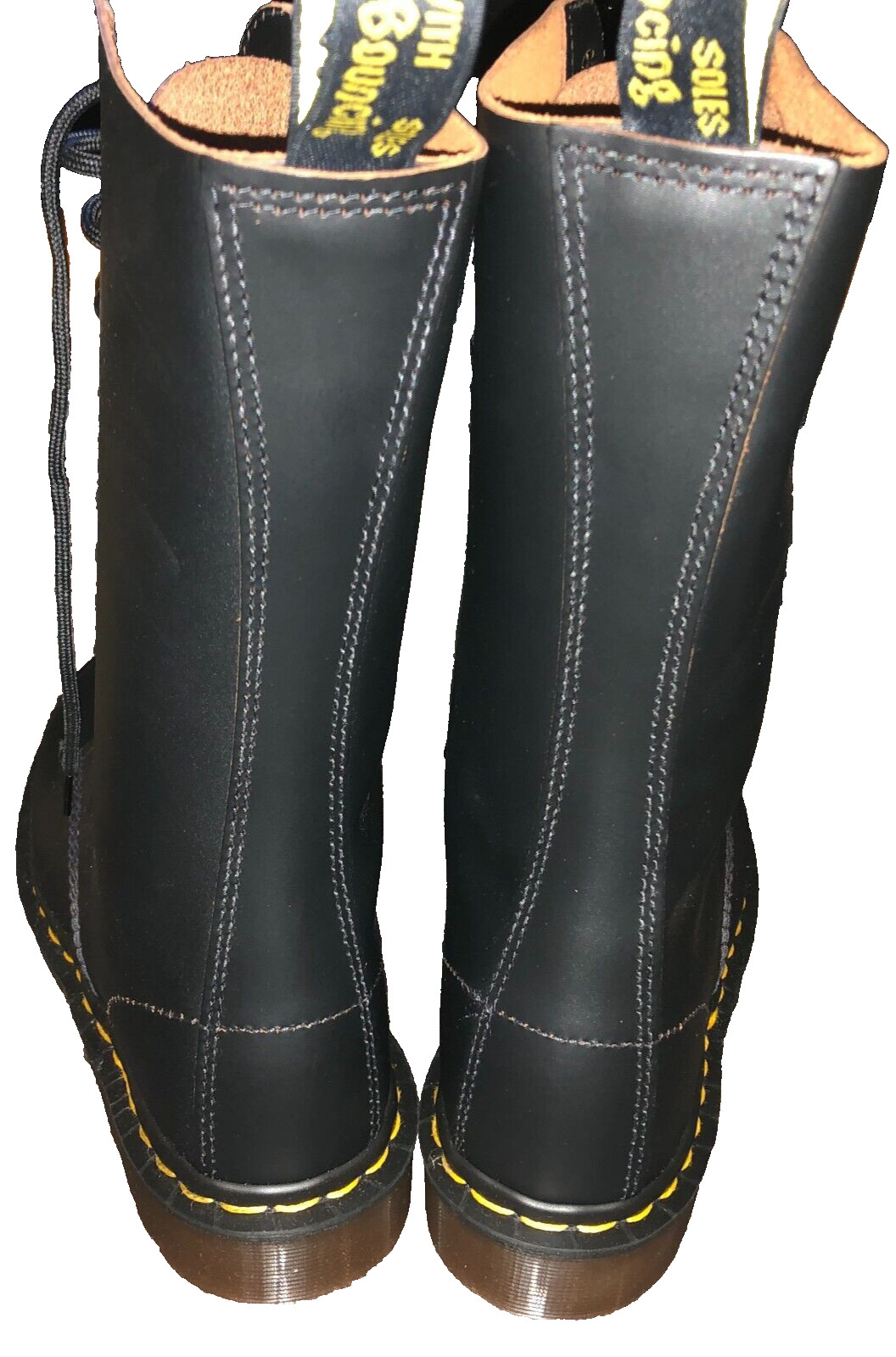 Dr Martens 1914 quilon black leather boots UK 6 EU 39 Made in England image 5