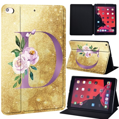 Funda con Soporte de Cuero PU Inicial Flor - Para Apple iPad 11ª Generación A16 2025 - Imagen 12 de 34