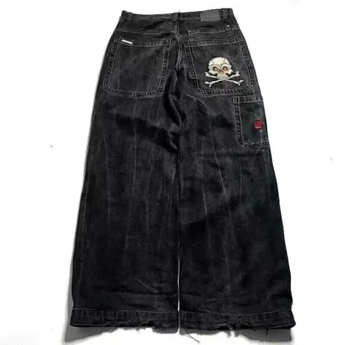 Unisex JNCO Hip-Hop Baggy Freizeit Skateboard Denim Retro weites Bein Hose 2025 - Bild 32 von 39