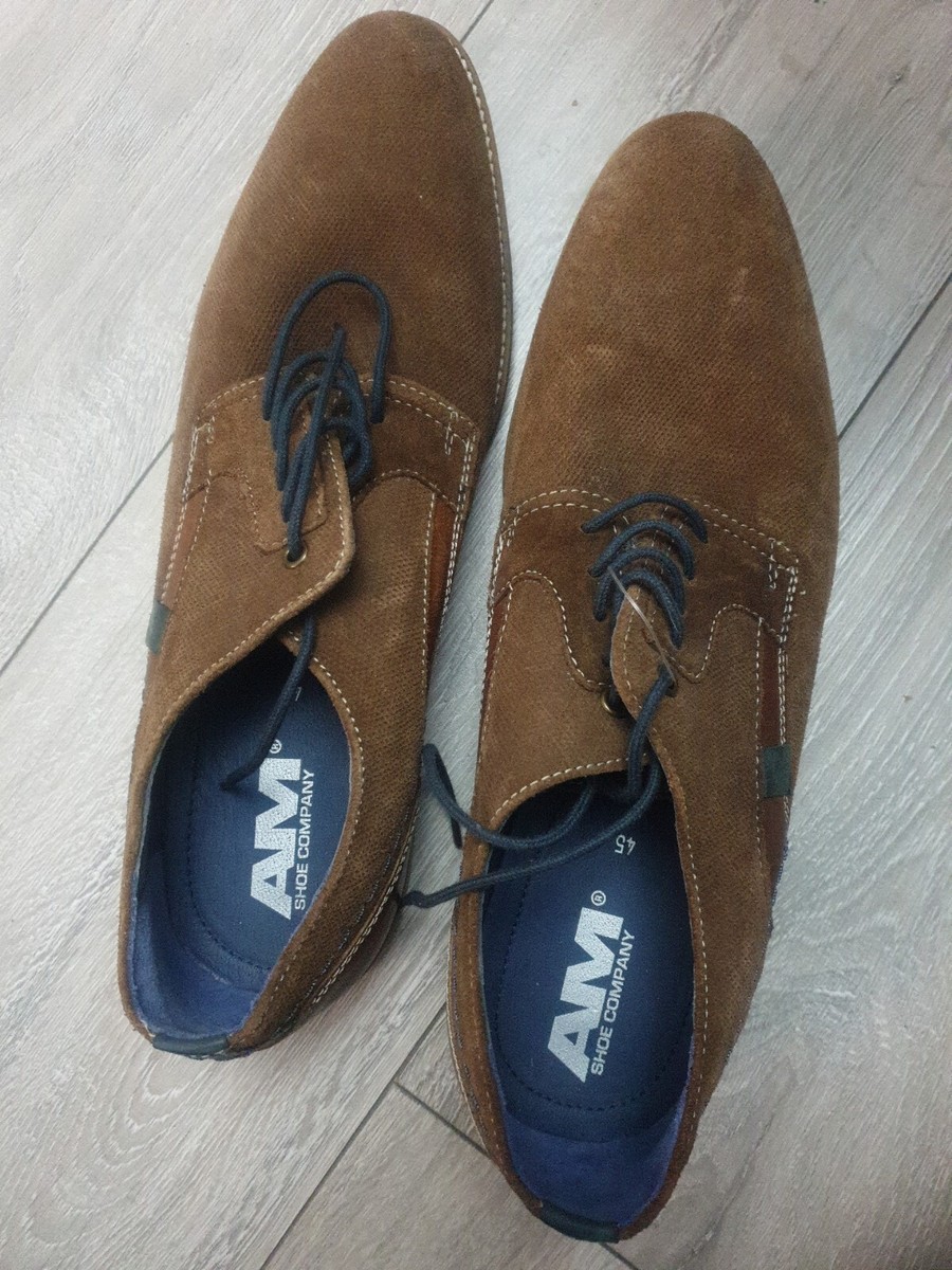 Brand New Smart Brown Leather AM shoes Size UK or Eur 45