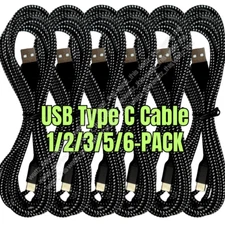 Lot 10ft USBC Fast Charger Cable Lot For Samsung LG Android Type C Charging Cord