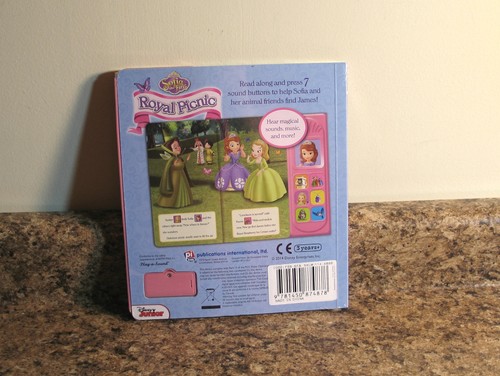 Disney Sofia The First Play a Sound Board Book Royal Picnic NEW - Picture 2 of 3