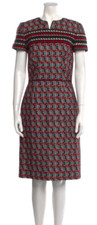 Oscar de la Renta  short sleeve knee length tweed sheath dress US 6