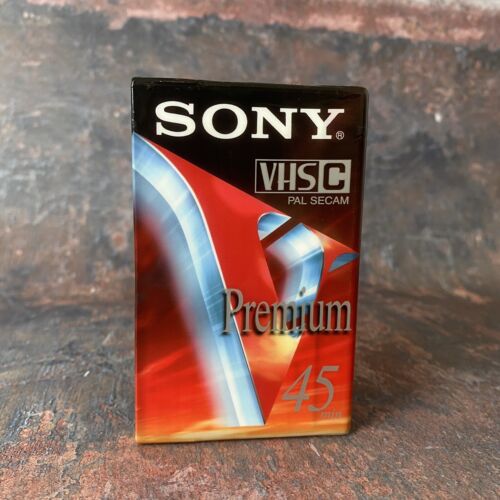 Sony Premium VHSC 45 Minute Min PAL SECAM Blank Camcorder Tape EC-45 EC-45V New - Picture 1 of 3