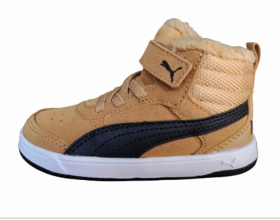 Puma Rebound Street SD Fur inf 367870 04 Kinder Unisex Schuhe beige