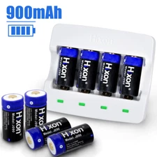 900mAh RCR123A Battery,3.7V Lithium CR123A Battery for Arlo Charger Lot