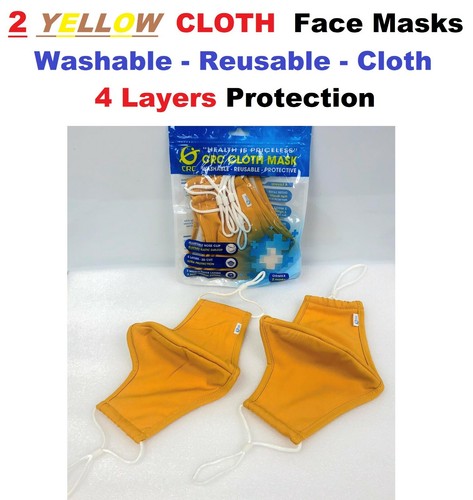 2 UNISEX CRC ADJUSTABLE Face Masks REUSABLE WASHABLE CLOTH MASK 4 LAYERS FASHION - Picture 60 of 70