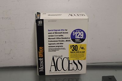 Rare Microsoft Access Relational Database Management System For Windows