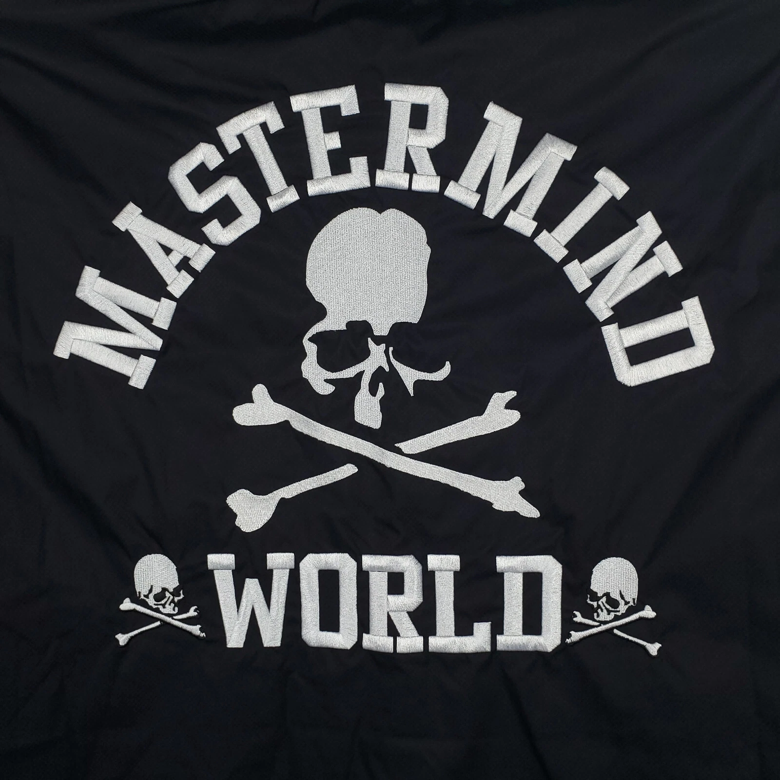 Mastermind World Mitchell & Ness Large Windbreaker Jacket 2023 Collab Black New - product detail image 12