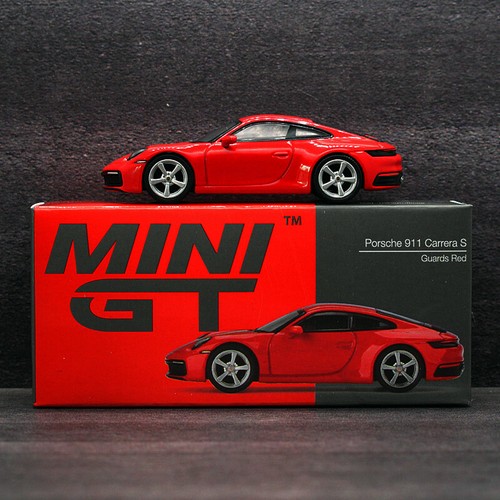 MINI GT 1:64 Porsche 911 (992) Carrera 4S Racing red Model Car in box#283 - Picture 4 of 5