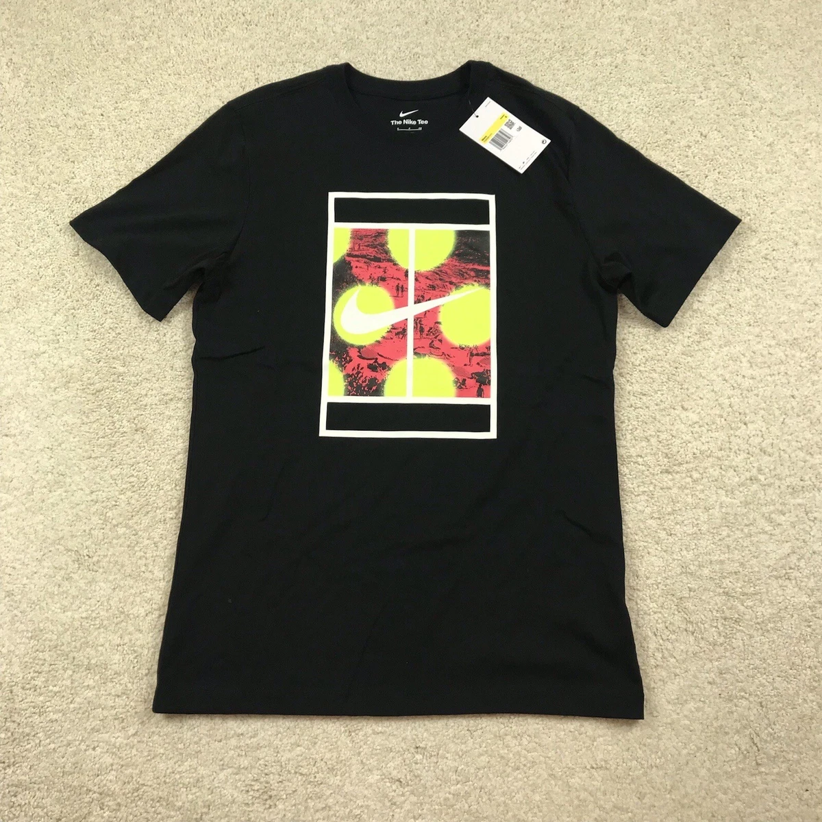 Nike Court Shirt Mens Small Black New FD0028 010