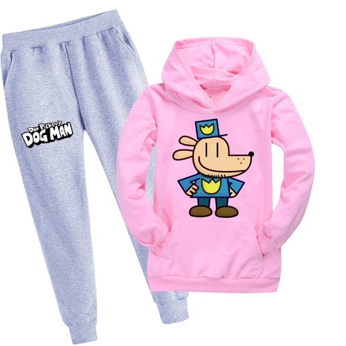 Children DOG MAN Tracksuit Autumn Clothing Sets Hooded T-Shirt Pants Suits 2025 - Picture 15 of 38
