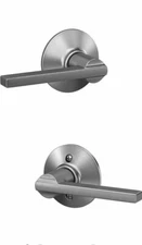 (Lot of 6) Schlage F10 LAT 626 Latitude Door Lever Passage Lock Satin Chrome