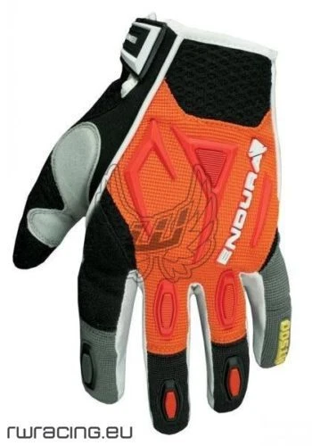 Guanti bici / mtb / freeride / downhill ENDURA MT500 verdi / neri / arancioni - Imagen 6 de 7