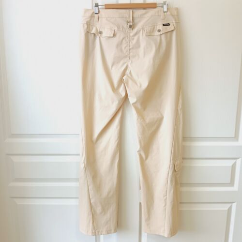 Athleta Women's Khaki Dipper Cargo Bootcut Nylon Pants 33.5" Inseam Size 14 - Picture 3 of 15