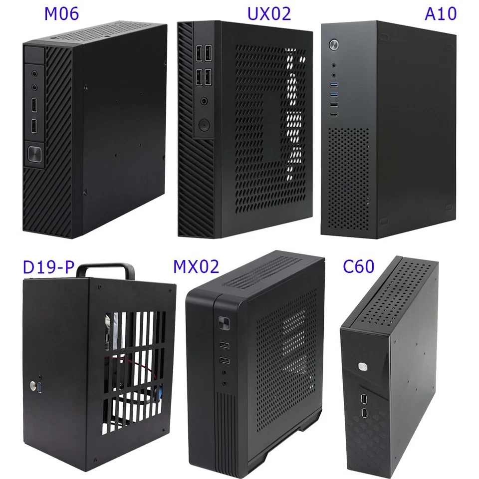 Mini ITX Desktop Case HTPC Small Computer Chassis Fit 1U FLEX Power Supply - Image 2 of 3