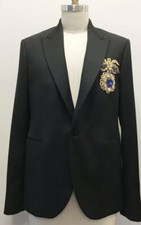 Authentic NWT Versace Tuxedo Jacket Men SZ 54 Palazzo Taylor Made Jewel Jeweled