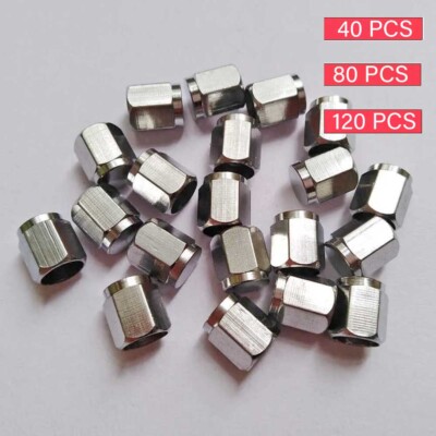 40/80/120xValve Stem Caps in Hexagon Shape w/O-Ring Seal Stem Covers Universal