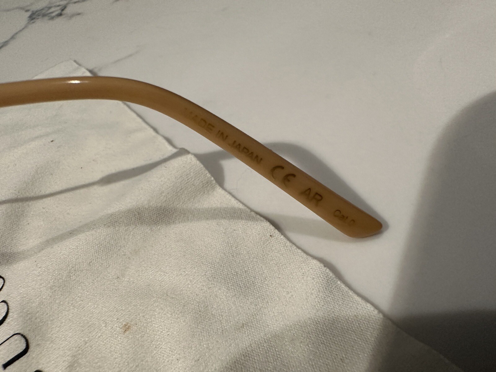 Gucci rectangular metal frame sunglasses with Blu… - image 5