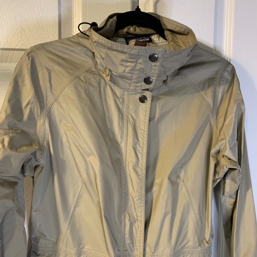 Patagonia Women's Torrentshell Trench Coat Size S Neutral Beige Lightweight Rain - Picture 3 of 12