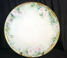Limoges J.P.L. France JIda Z. Barnes - Floral Gold Trim Large Plate 