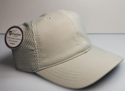 NWT Fahrenheit Sport 781 Baseball Cap Beige Sun Protection Moisture Wicking Adj