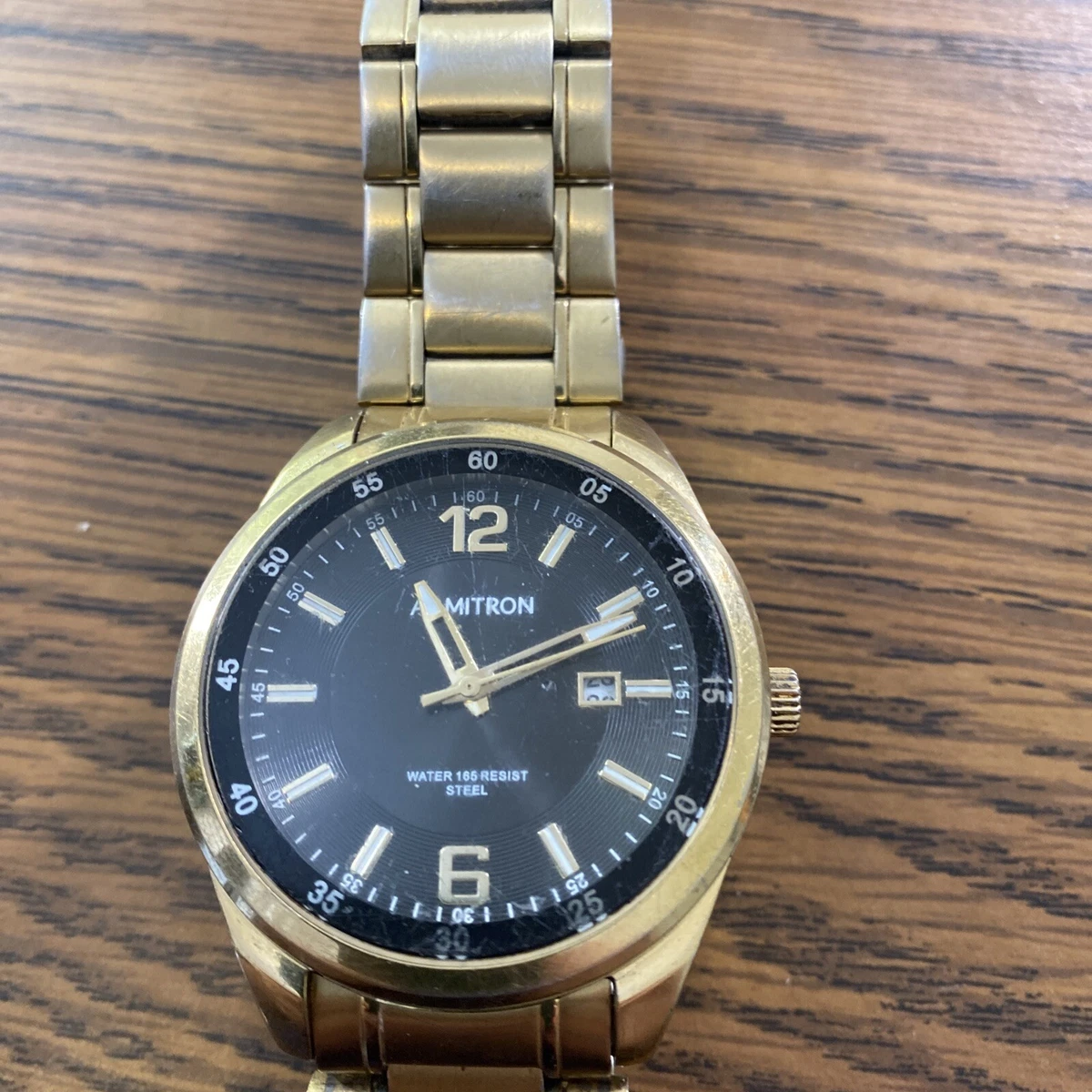 Armitron gold tone men's watch new arrivals