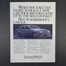 1983 Volvo 760 GLE Vintage Print Ad Luxury Car Vehicle Mancave Garage Shop