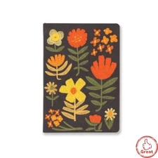 Denik 240pg Notebook 8.25x5.75 Mixed Embroidery Vegan Leather Ruled Journal, ...