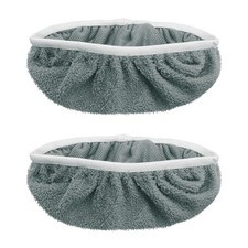 2Pcs 10x4.5" Microfiber Mop Pads, Reusable Flat Mop Pads Refills, Grey