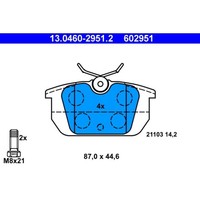 Bremsbelagsatz Scheibenbremse Ate 13.0460-2951.2 FüR Alfa Romeo Fiat Lancia 155