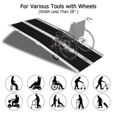 6ft Multi Fold Aluminum Wheelchair Ramp Handicap Mobility Scooter Suitcase-600Lb