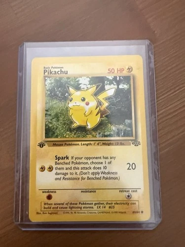 Pokémon TCG Pikachu 1st Edition Jungle Common 1999 Card 60/64 50 HP English