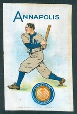 1910 Baseball Batter S22 Tobacco Silk Annapolis Naval Academy Murad Cigarettes