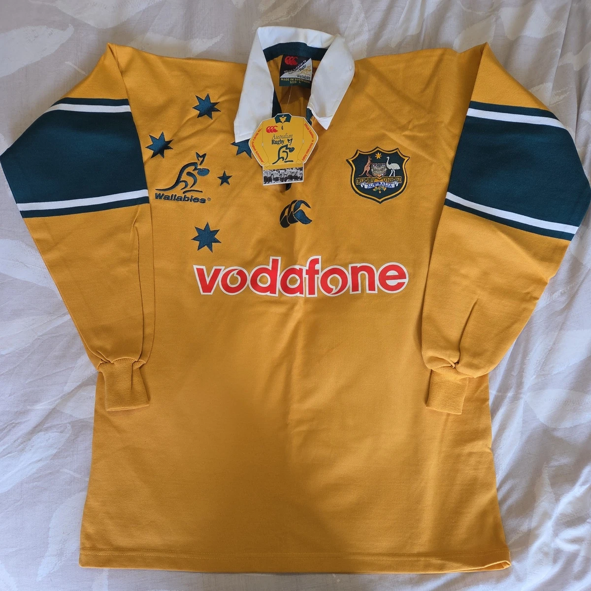 Maillot Vintage Australie Wallabies Rugby CCC Canterbury Taille XL - Occasion, Sponsor Vodafone