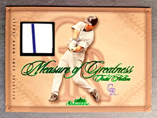 2005 Fleer Showcase MG TH Todd Helton Measure of Greatness Game Worn Jersey