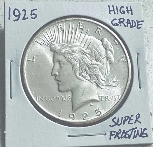 PEACE SILVER DOLLAR 1925 S KEY TO RARE DATE FROSTY BU++++ BLAZER