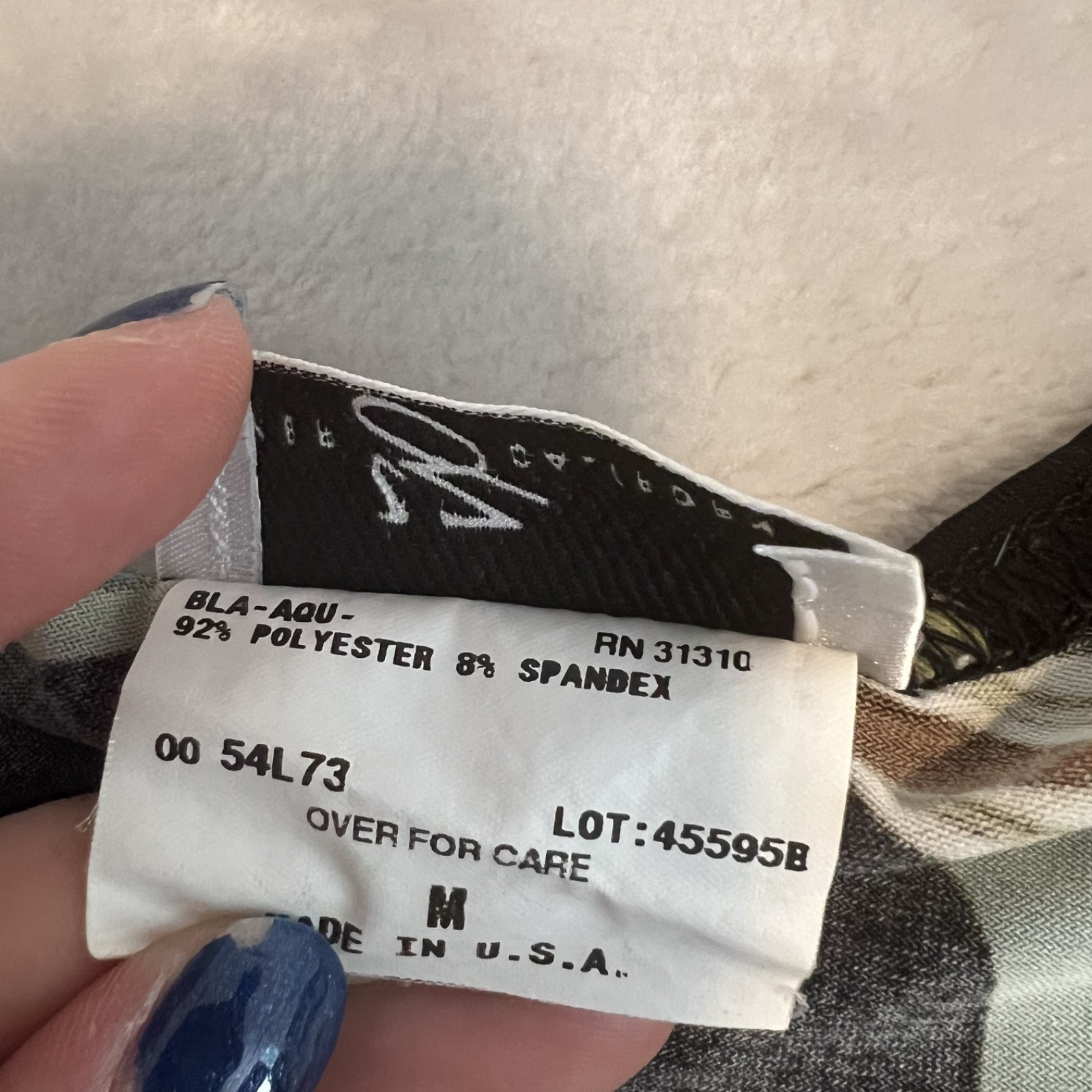 VTG Byer Top Womens Medium Black Retro Floral Wrap Stretch Y2K Boho Fairygrunge