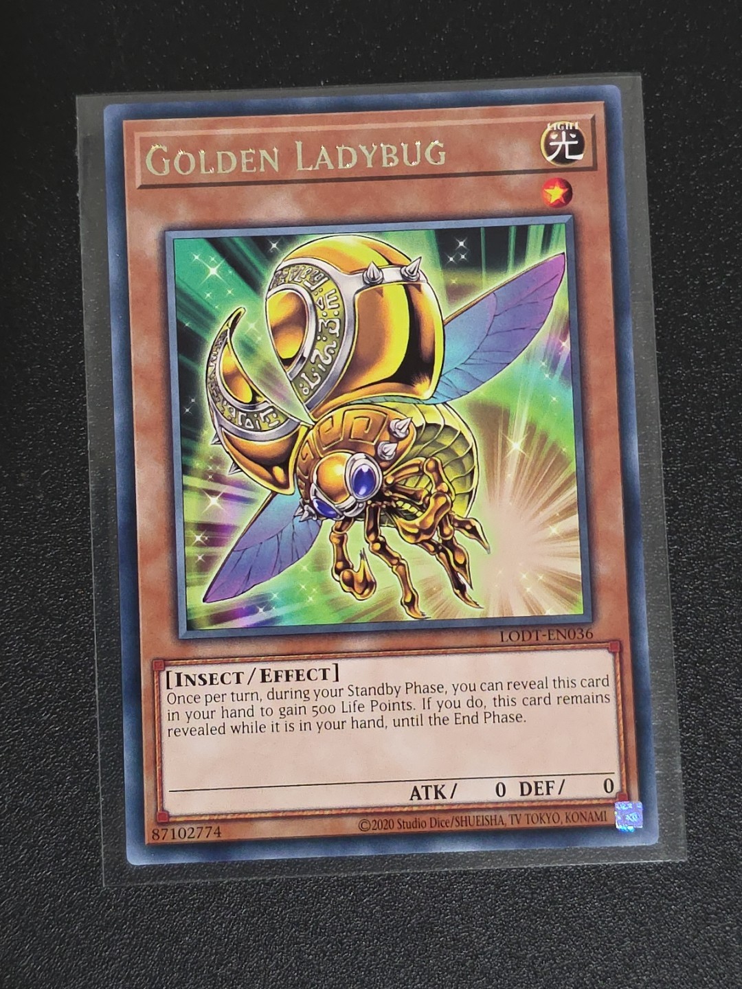 Golden Ladybug LODT-EN036 YuGiOh Light of Destruction trading card — raw and PSA graded price guide