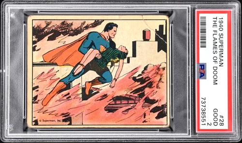 1940 Superman #28 The Flames of Doom PSA 2 Lois Lane Gum Inc Vintage
