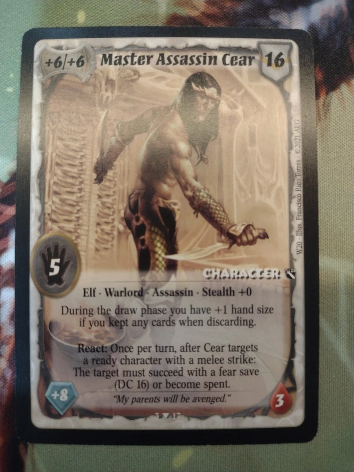 Warlord Saga of the Storm - Elf Warlord - Master Assassin Cear - Antiguos Raro Foto 2 de 2