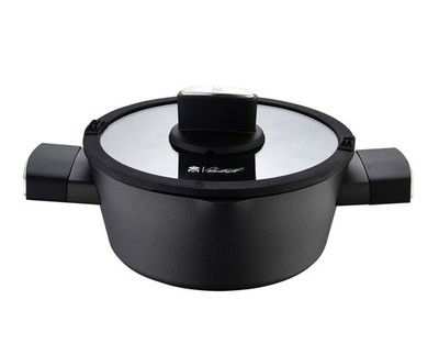 MASTERPRO by Roland Trettl Aluminium-Topf Kochtopf Ø 20 cm Soft-Touch-Oberfläche
