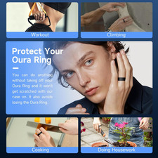 10 Pack Cover for Oura Gen 4 /Gen 3/ Samsung Galaxy Ring, Anti-Scratch Elasti...