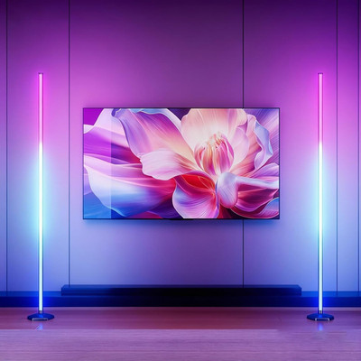 Corner Floor Lamp, 2 Pack RGB Corner Lamp with App/Remote/Button Control, Smart