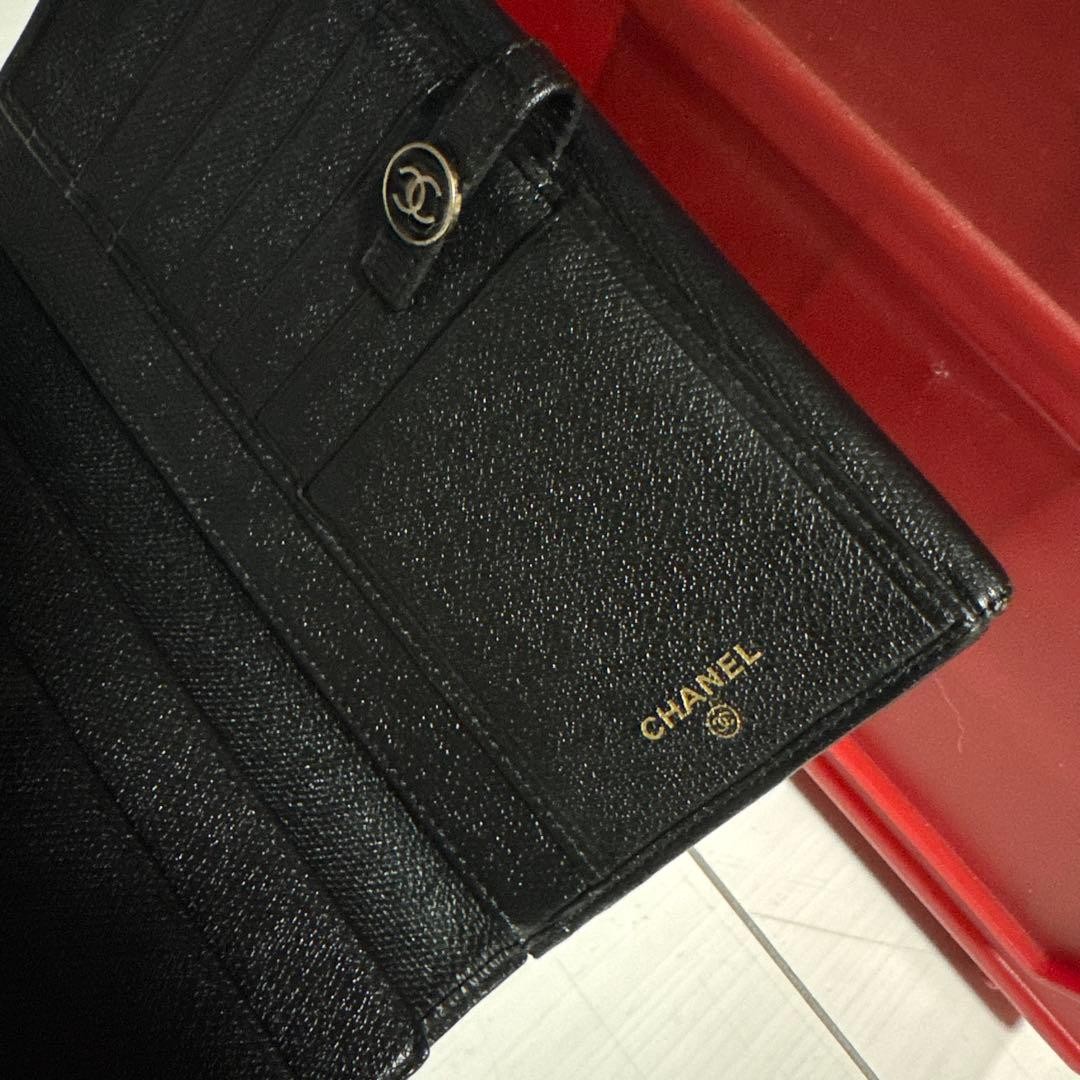 Authentic Rare CHANEL Coco Button Long Wallet - image 4