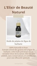 Huile de Figue de Barbarie Bio – Anti-Âge, Hydratation & Soin Visage, Cheveux
