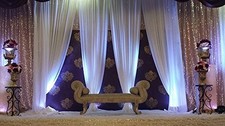 Sedona Designz 115" x 120" White Chiffon Voile Curtians Drapes Panels for Eve...