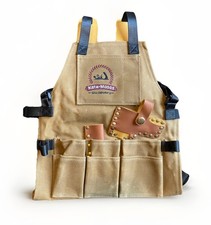 Katz Moses Kids Woodworking Tool Apron Waxed Canvas EUC