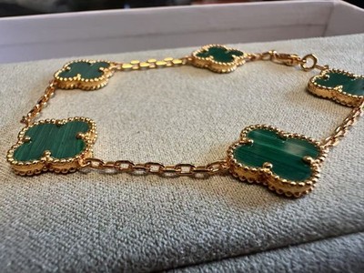 Vca Alhambra Malachite Bracelet Van Cleef Arpels Magic Alhambra