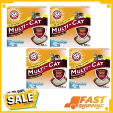 4 Pack ARM HAMMER Multi-Cat Clumping Litter, Scented, 20 lb
